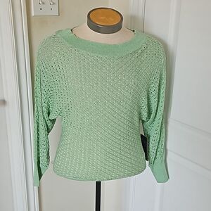 Marciano Women's Tony Sweater Top With Long Sleeves Small Mellow Mint